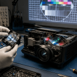 سرویس کامل، رفع هاله تصویر و تعویض لامپ دیتاپروژکتور (Epson / Sony) سالن آموزشی